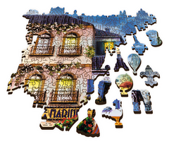 puzzle deliones 1000 - Trefl Medinė dėlionė 1000 Prancūzijos gatvė TREFL - 3 nuotrauka
