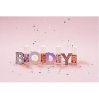 blizgis kunui - Tepamas kūno blizgesys vaikams Nailmatic KIDS Glitter Body Gel Rollette Raspberry 20 ml - 3 nuotrauka