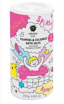 Nailmatic KIDS PINK SALTS Foaming & Coloured Bath Salts Putojanti rožinė vonios druska, 250g