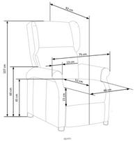 fotelis smelio spalvos - Fotelis Halmar Agustin Beige, 75x92x107 cm - 2 nuotrauka