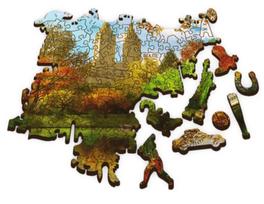 medinis 25 - Trefl Wooden Puzzle 500 + 1 Central Park, Manhattan - 3 nuotrauka