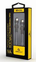 ikrovimo type 2 kabelis - Kabelis GEMBIRD USB-C PD 1.5M/CC-USB2B-CMCM60-1.5M - 3 nuotrauka