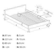 viengules lovos 200 90 - Lova Halmar Sanna 90 Pull-Out, pilka, 221 x 97 cm, su grotelėmis - 3 nuotrauka
