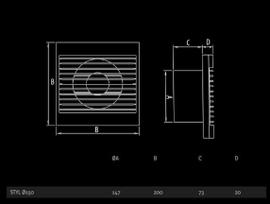 dospel ventiliatorius -  Dospel Bathroom Exctractor 150S - 2 nuotrauka