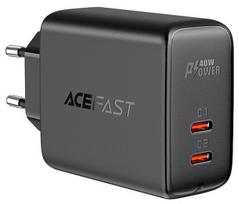  AceFast A9 Dual USB-C, 2 x USB-C, juoda