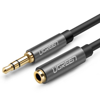 cable extension - UGREEN AUX Cable Extension mini-jack 3,5 mm, 1m (Gray) - 2 nuotrauka