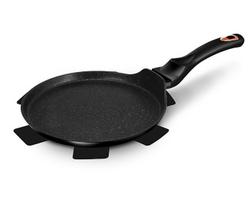akmens mases keptuves - GRANITINĖ BLYNŲ KEPTUVĖ 25cm BERLINGER HAUS Juodas ROSE BH-1639 - 3 nuotrauka