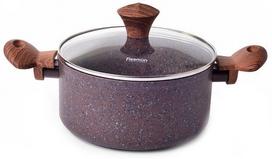 Fissman Magic Brown Casserole With Glass Lid D20cm 2.7l Brown