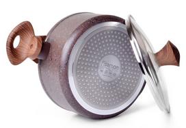 aliuminis puodas - Fissman Magic Brown Casserole With Glass Lid D20cm 2.7l Brown - 3 nuotrauka