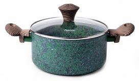 Fissman Magic Brown Casserole With Glass Lid D20cm 2.7 Green