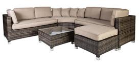 lauko sofa lauko baldu komplektas - Home4you Dawson Garden Furniture Kit Dark Brown - 1 nuotrauka