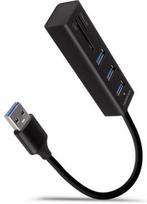 AXAGON HMA-CR3A 3x USB-A + SD/microSD, USB3.2 Gen 1 hub, metal, 20cm USB-A cable