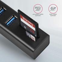 sd reader usb 3.0 - AXAGON HMA-CR3A 3x USB-A + SD/microSD, USB3.2 Gen 1 hub, metal, 20cm USB-A cable - 3 nuotrauka
