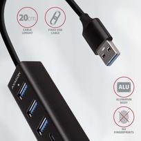 sd reader usb 3.0 - AXAGON HMA-CR3A 3x USB-A + SD/microSD, USB3.2 Gen 1 hub, metal, 20cm USB-A cable - 5 nuotrauka