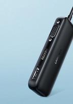 hdmi type c laidas - Ugreen Converter USB Typ C to VGA / DisplayPort V1.2a / HDMI V2.0b Black - 3 nuotrauka