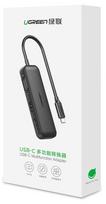 hdmi type c laidas - Ugreen Converter USB Typ C to VGA / DisplayPort V1.2a / HDMI V2.0b Black - 10 nuotrauka