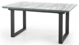 marmuro stalvirsiai - Halmar Marley Table 160-200x76x90cm White Marble/Grey/Black - 2 nuotrauka