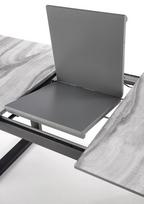 marmuro stalvirsiai - Halmar Marley Table 160-200x76x90cm White Marble/Grey/Black - 6 nuotrauka