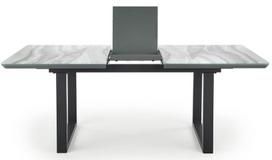 marmuro stalvirsiai - Halmar Marley Table 160-200x76x90cm White Marble/Grey/Black - 7 nuotrauka