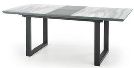 marmuro stalvirsiai - Halmar Marley Table 160-200x76x90cm White Marble/Grey/Black - 8 nuotrauka