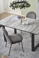marmuro stalvirsiai - Halmar Marley Table 160-200x76x90cm White Marble/Grey/Black - 11 nuotrauka