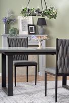 marmuro stalvirsiai - Halmar Marley Table 160-200x76x90cm White Marble/Grey/Black - 13 nuotrauka