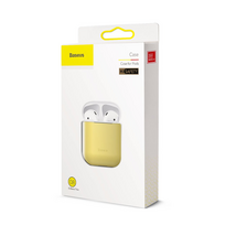 airpods senukai - Baseus ’’Silica series Ultra-thin Case’’ Yellow - 2 nuotrauka