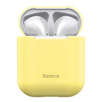airpods senukai - Baseus ’’Silica series Ultra-thin Case’’ Yellow - 3 nuotrauka