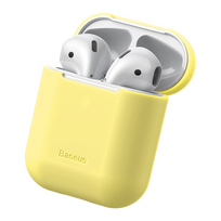 airpods senukai - Baseus ’’Silica series Ultra-thin Case’’ Yellow - 4 nuotrauka