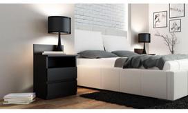 naktinis staliukas malwa - Top E Shop M1 Malwa Night Stand Black - 2 nuotrauka