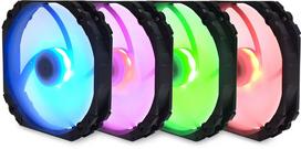 korpuso ventiliatoriai rgb - Scythe Kaze Flex RGB 140 mm Case Fan KF1425FD18R-P - 7 nuotrauka