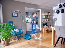 kibiras grindu - Leifheit Grindų valymo rinkinys Clean Twist Disc Mop Ergo Mobile - 18 nuotrauka