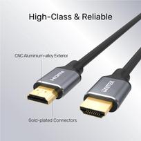8k hdmi 0.5m - Unitek C140W, sidabro/juoda, 5 m - 4 nuotrauka