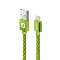 Swissten Textile USB To Apple Lightning Fast Charge Cable 1.2m Green