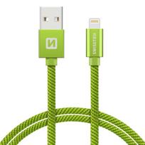 apple laidu - Swissten Textile USB To Apple Lightning Fast Charge Cable 1.2m Green - 2 nuotrauka