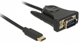rs232 laidas - Delock USB Type C - RA-232 DB9 62964, juoda, 1.8 m - 2 nuotrauka