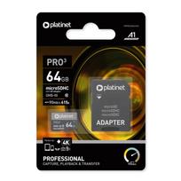 4gb micro sd - Platinet 64GB Pro 3 micro SDXC UHS-III + Adapter - 2 nuotrauka