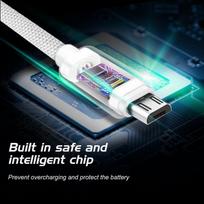 micro data usb cable - Swissten Textile Micro USB Data and Charging Cable 0.2m Grey - 4 nuotrauka