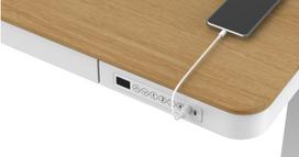 stalas 120 x 60 - Tuckano Electric Height Adjustment ET119W-C, baltas/ąžuolo - 7 nuotrauka