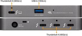 thunderbolt usb hub - OWC Thunderbolt 4 Hub 5Port juodas / pilkas - 2 nuotrauka