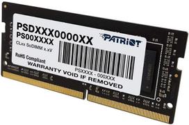 Patriot Signature Line Black 16GB DDR4 3200MHZ SODIMM PSD416G32002S