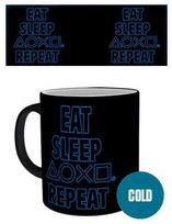 PLAYSTATION Eat Sleep Repeat spalvą keičiantis puodukas