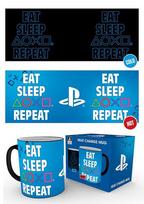 spalva keiciantis puodelis - PLAYSTATION Eat Sleep Repeat spalvą keičiantis puodukas - 2 nuotrauka