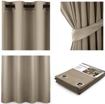 naktines uzuolaidos blackout - AmeliaHome Blackout Curtains Beige 140x175cm - 2 nuotrauka