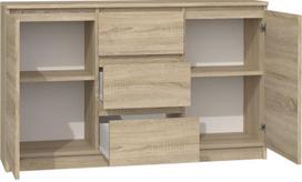 komoda - Komoda Top E Shop 2 Doors 3 Drawers Sonoma 120cm - 2 nuotrauka