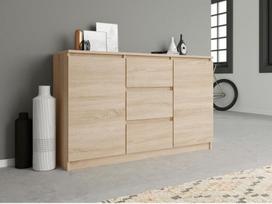 komoda - Komoda Top E Shop 2 Doors 3 Drawers Sonoma 120cm - 5 nuotrauka