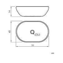 praustuvas 60 42 - Sanycces Chiure 500015, 58 x 40 x 14 cm - 2 nuotrauka