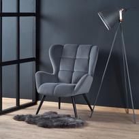 pilka fotel - Fotelis Halmar Tyrion Grey, 75x86x91 cm - 4 nuotrauka