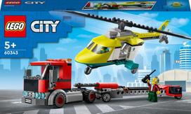 lego sraigtasparnis - LEGO CITY Gelbėjimo sraigtasparnio transporteris 60343  - 1 nuotrauka