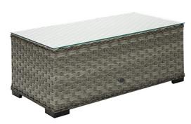 lauko stalai senukai - Lauko stalas Home4you Geneva Dark Grey, 105 x 51 x 39 cm - 1 nuotrauka